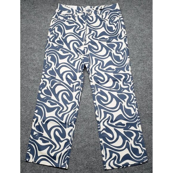 Rue21 Jeans Womens Plus 1X Blue Denim Skate Straight Leg Stretch High Rise New - Picture 1 of 12